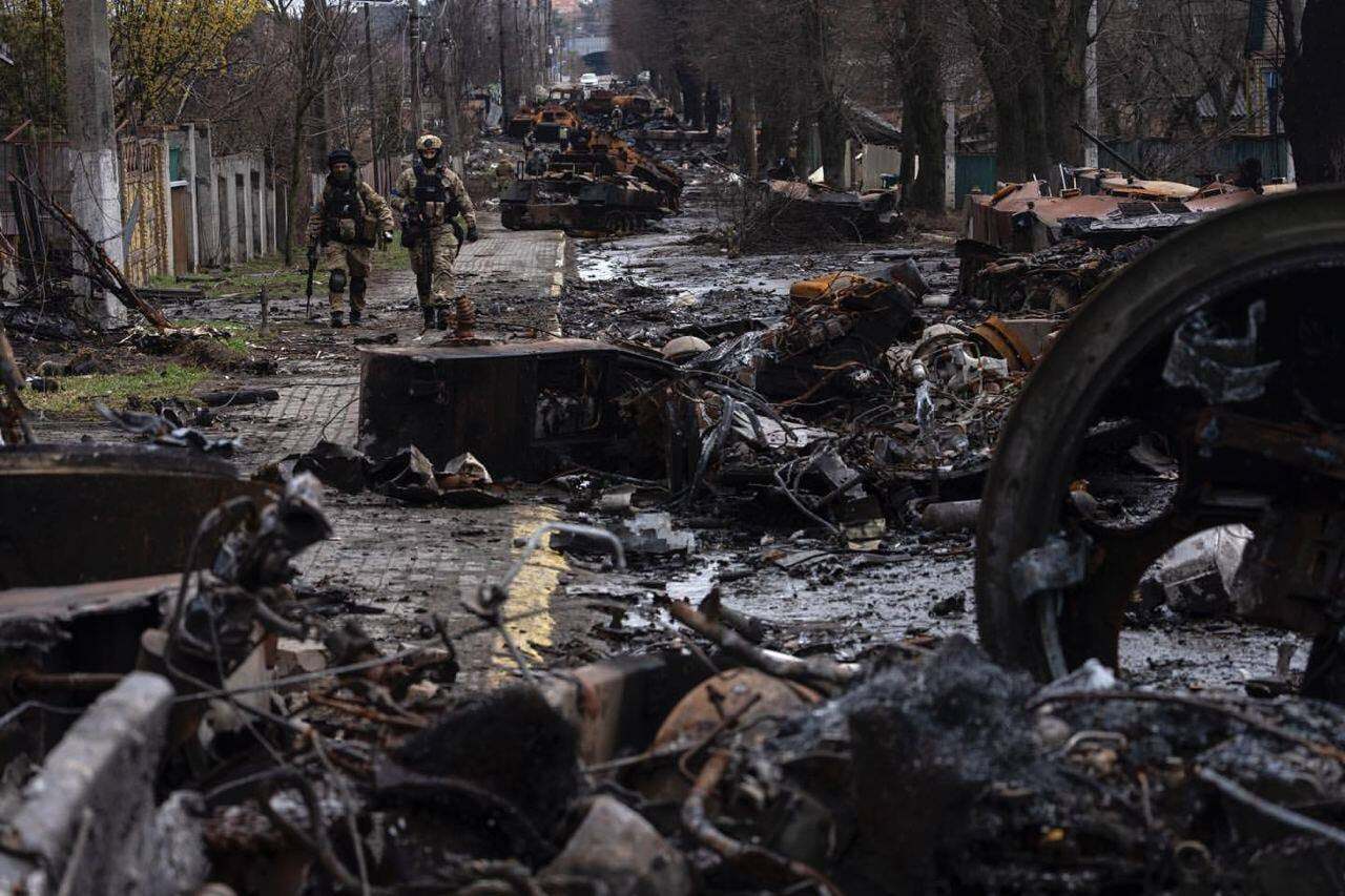 Буча после оккупации усеяна трупами украинцев
