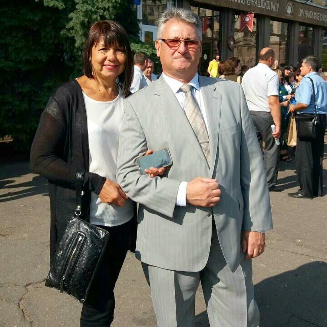 Микола Хомровий із дружиною.