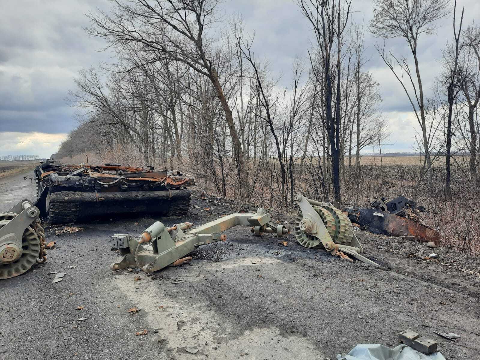 Все, що залишилось від російського танку