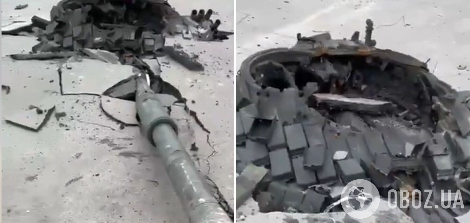 От удара ВСУ башня оторвалась от российского Т-80
