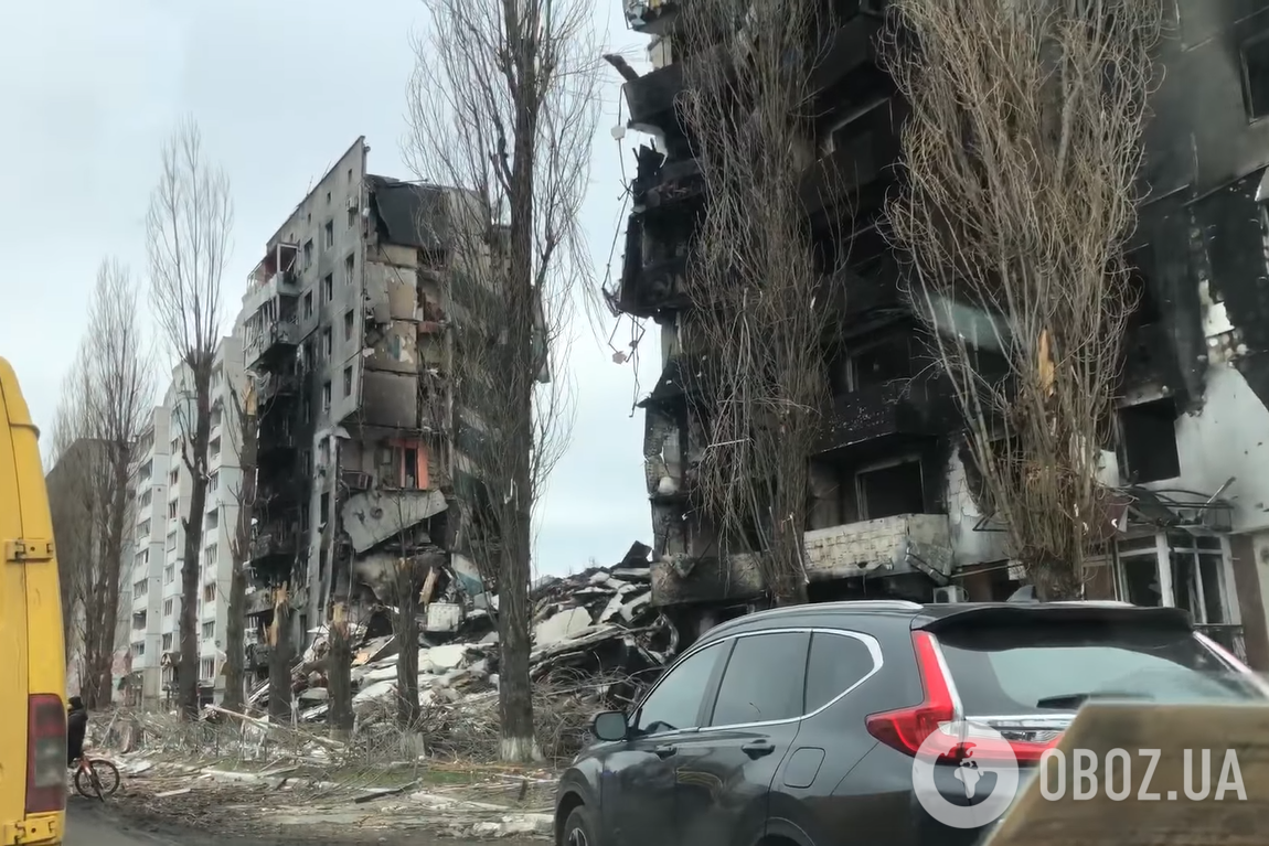На видео видны уничтоженные многоэтажки