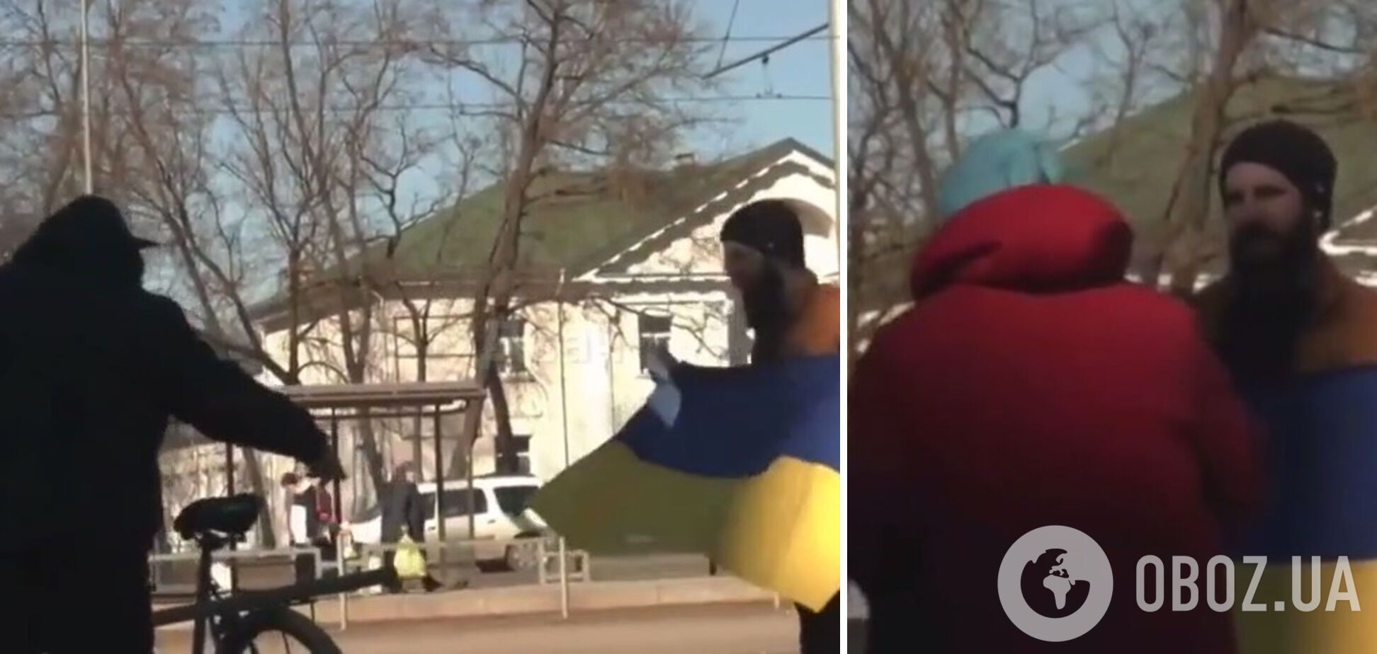 У Латвії хлопець вийшов на вулицю із прапором України, щоб побачити реакцію жителів