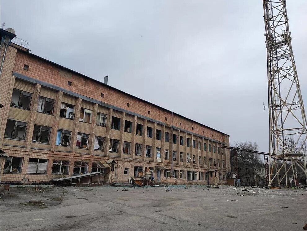 Уничтоженные здания на территории ЧАЭС