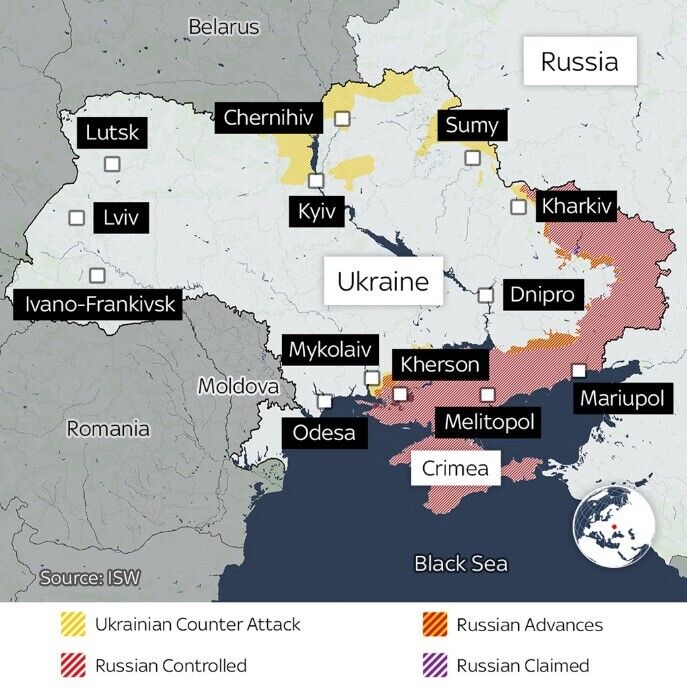 У Британії заявили, що контрнаступ ЗСУ на Харківщині може змінити перебіг війни