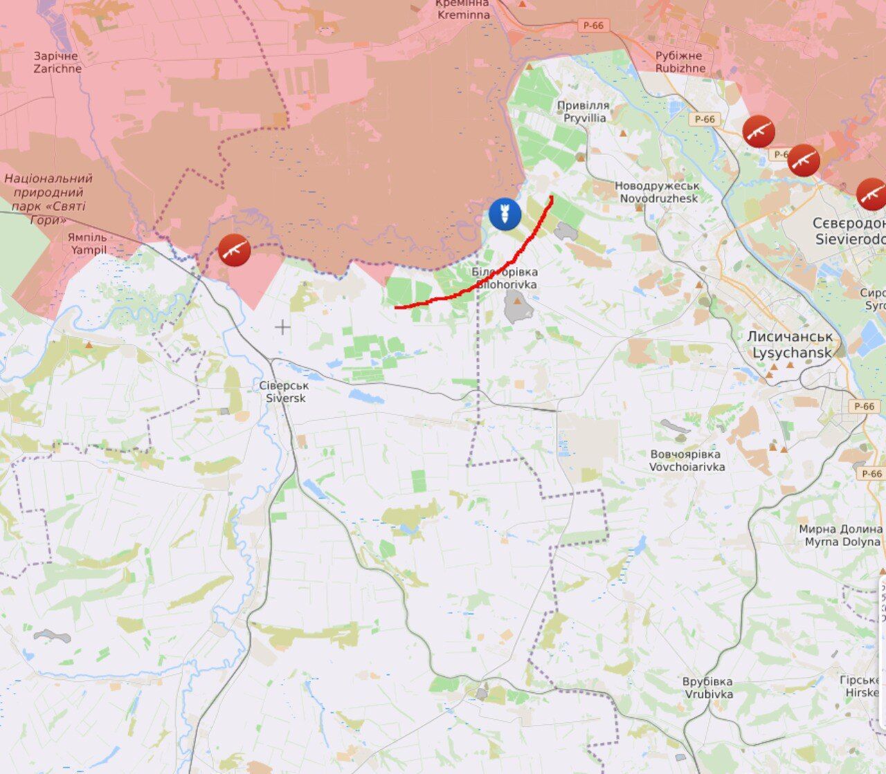 Зона обороны в районе Белогоровки. За сутки ВСУ разрушили две переправы оккупантов и уничтожили до 50 единиц техники.