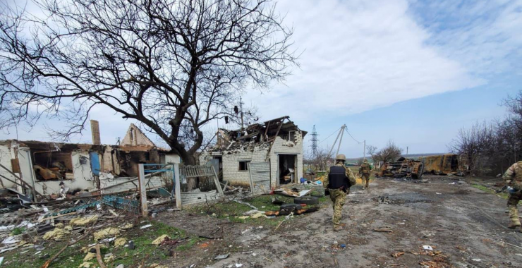 Село Вільхівка після атак із боку РФ