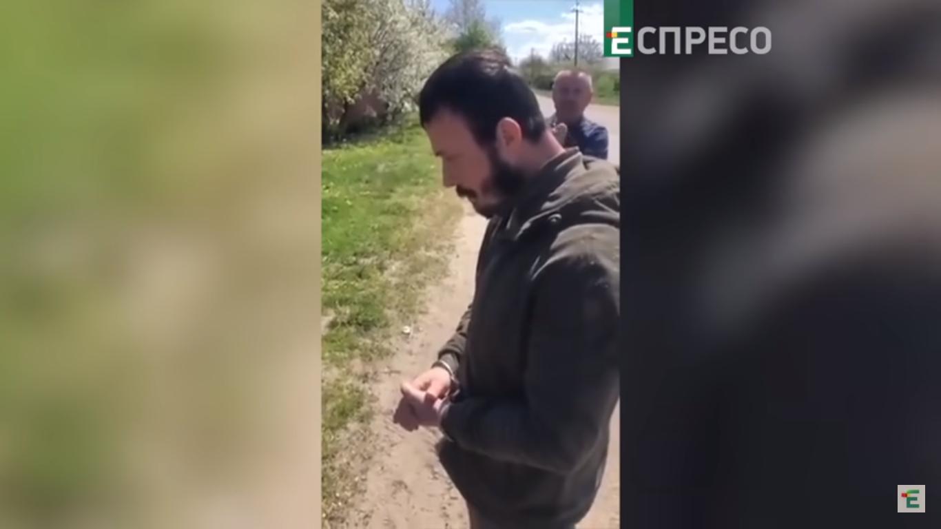 Задержанный российский оккупант