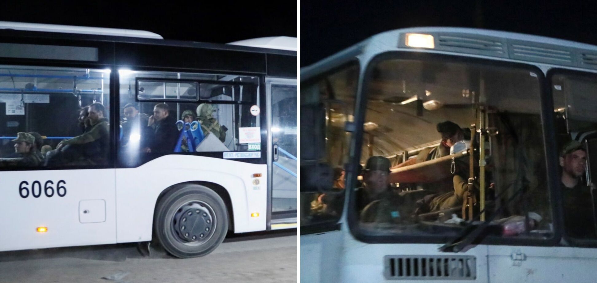 Автобуси із захисниками Маріуполя.