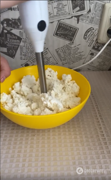 Подрібнення кисломолочного сиру для десерту