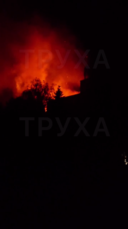 В Харькове начался пожар после обстрела