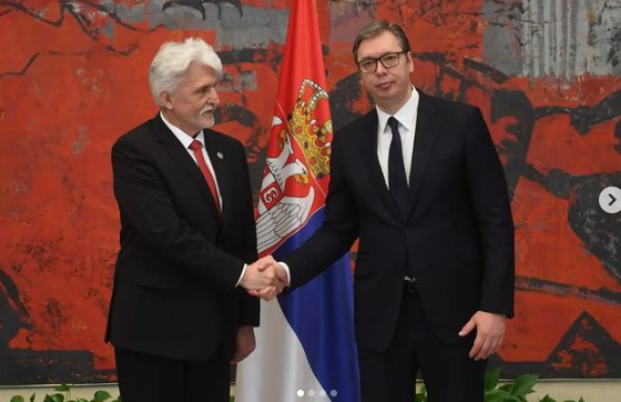 Сербский президент с послом Украины.