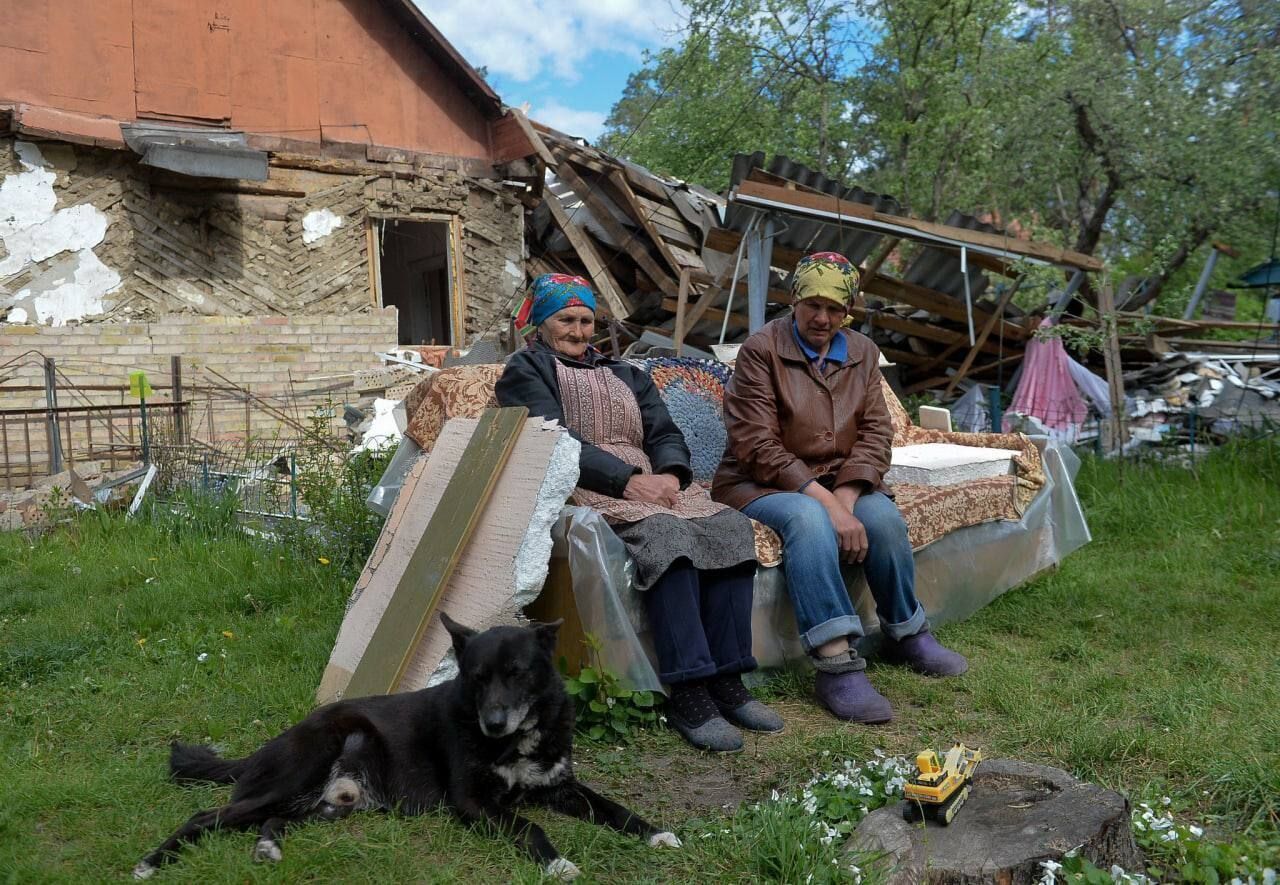Александра Яготина и ее дочь Вера, собака и кошка ночуют в сарае.