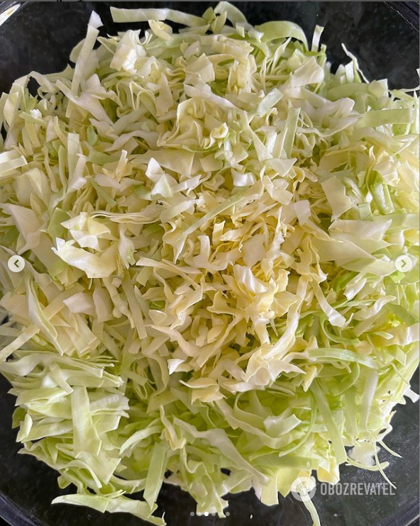 Нарізана капуста для салату