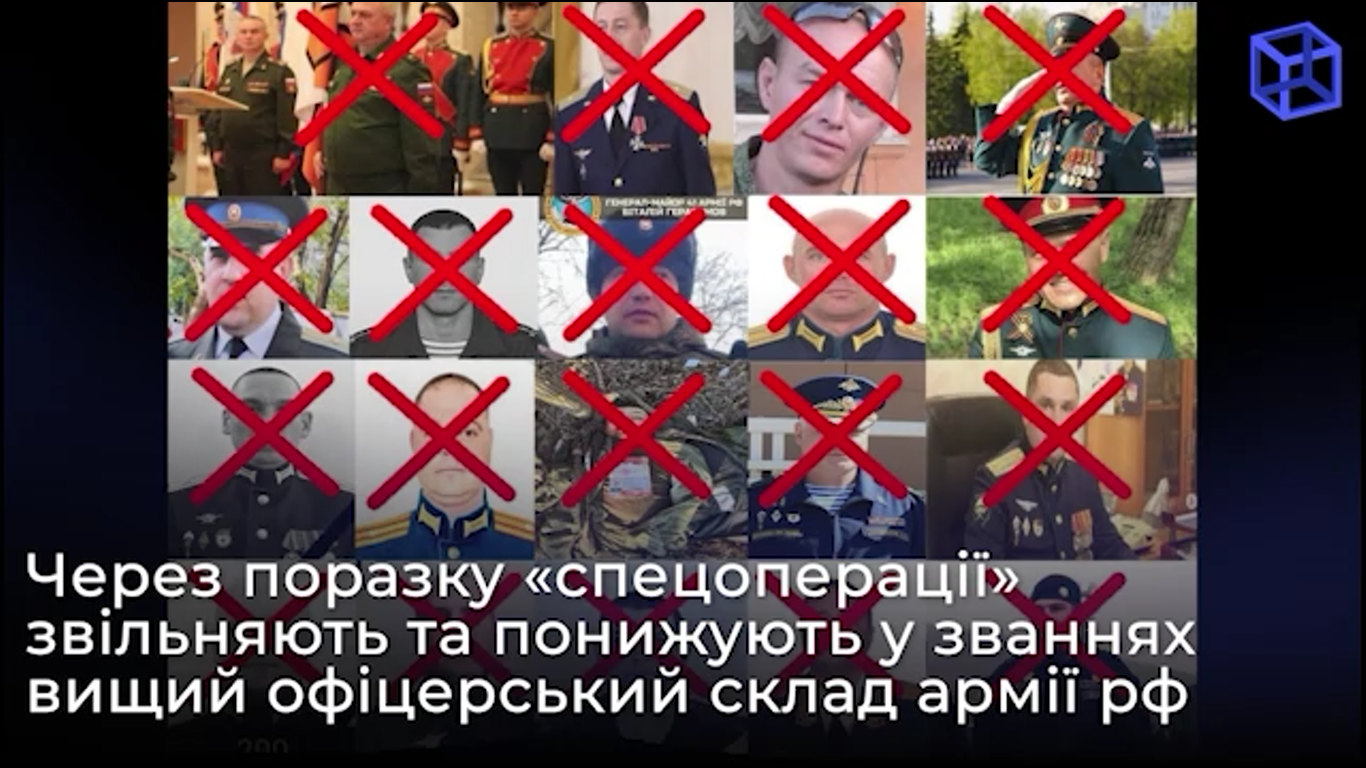 Вищий офіцерський склад армії РФ понижують у званнях