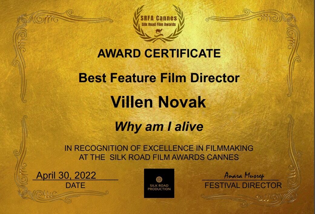 Фільм "Чому я живий" здобув перемогу на Silk Road Film Awards Cannes.
