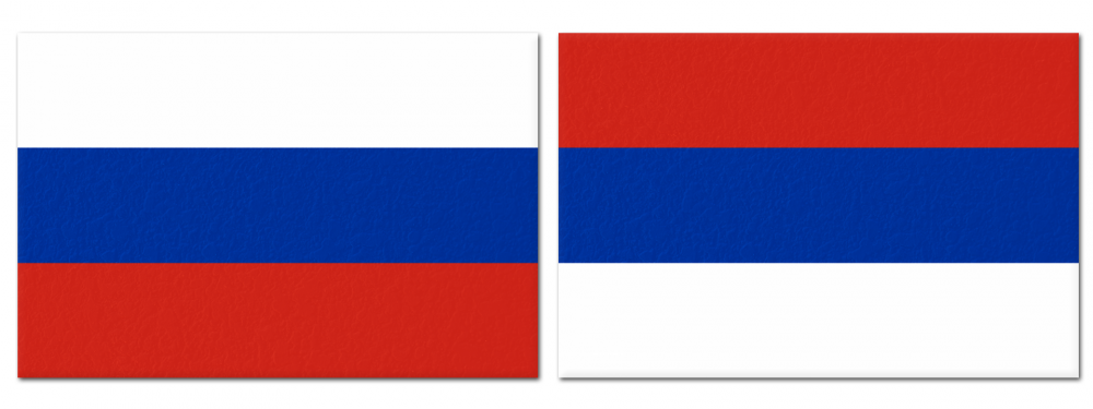 Флаг России / флаг Сербии
