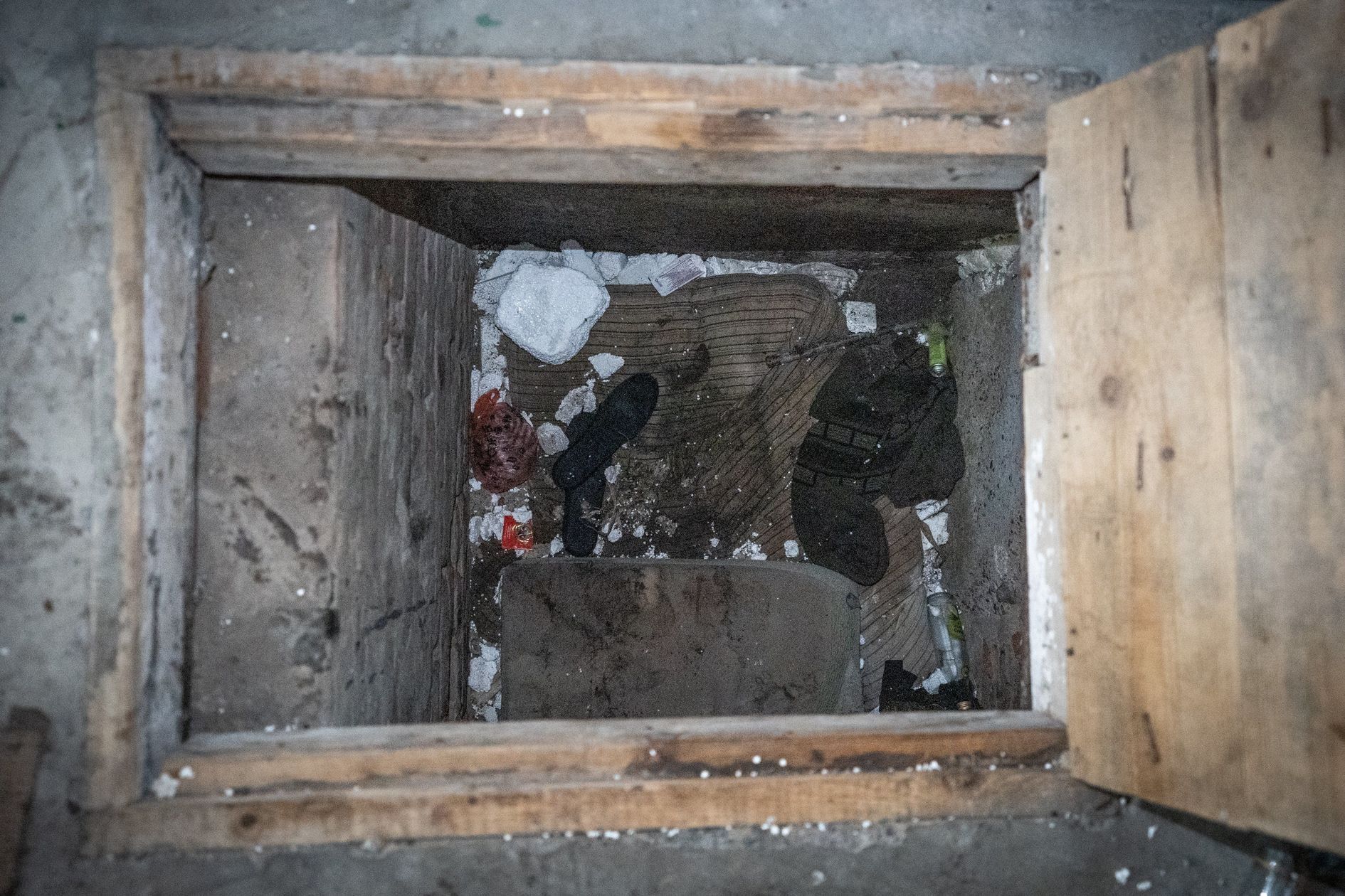 Подвал, в котором содержались некоторые заложники.