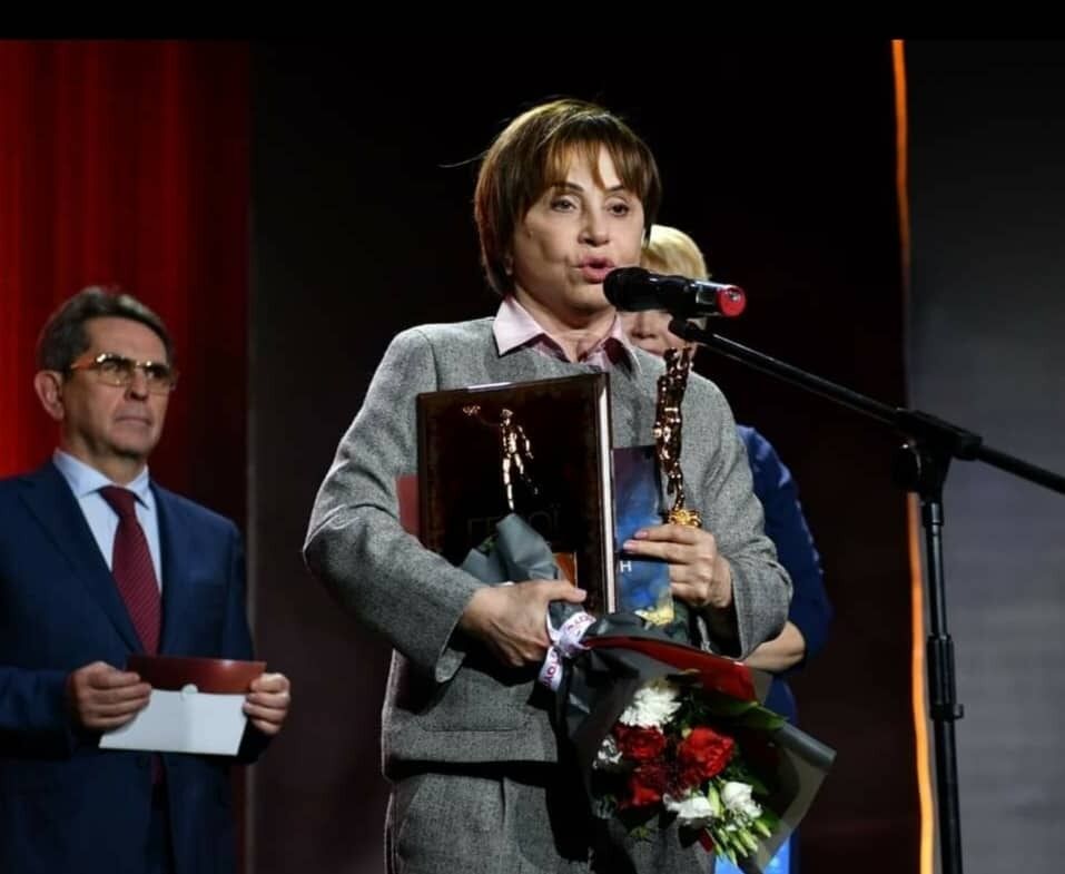 Світлана Саідова під час нагородження.