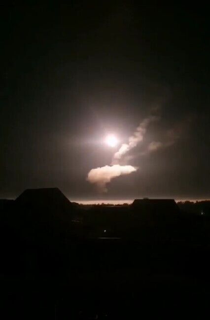 Момент запуска ракеты из Белгородской области.