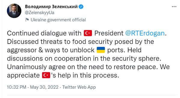 Ердоган зателефонував Зеленському і повторив пропозицію провести зустріч із РФ