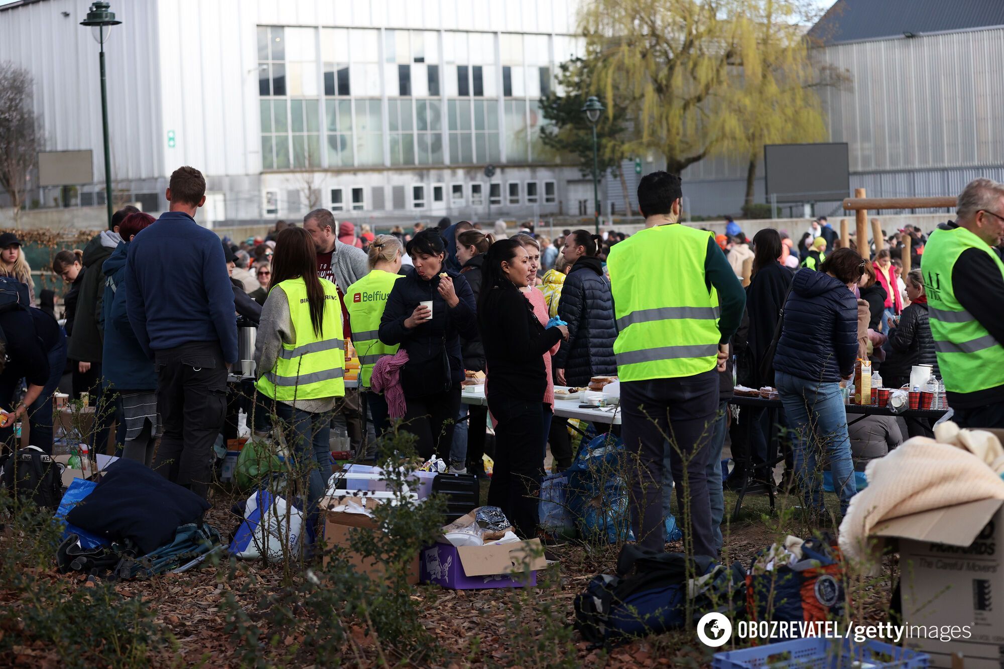 У Бельгії в центрах реєстрації українських біженців волонтери допомагають із продуктами та одягом