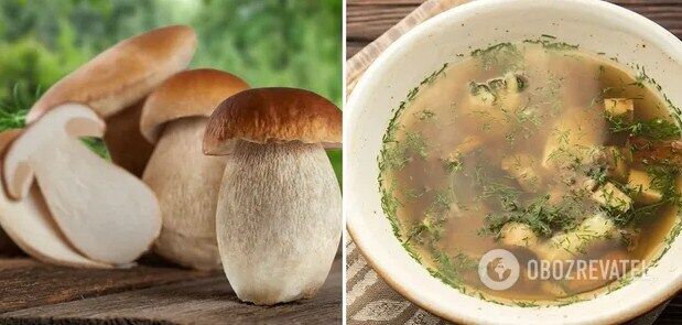 Рецепт юшки з грибами