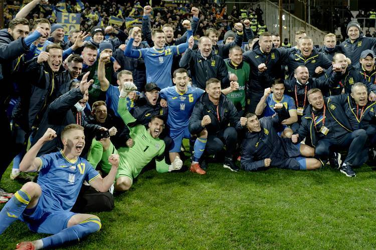 Футболисты сборной Украины.
