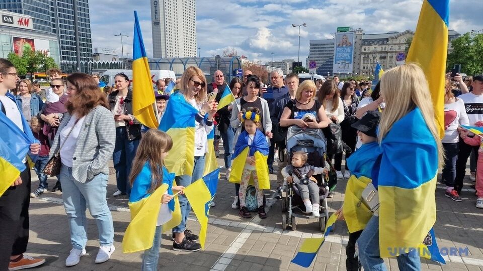 Украинцы устроили многолюдную акцию в Польше