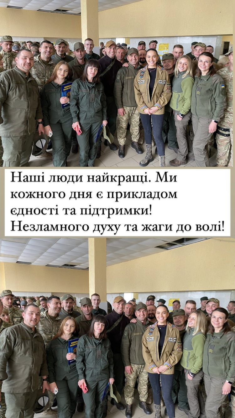 Даша Астафьева встретилась с военными