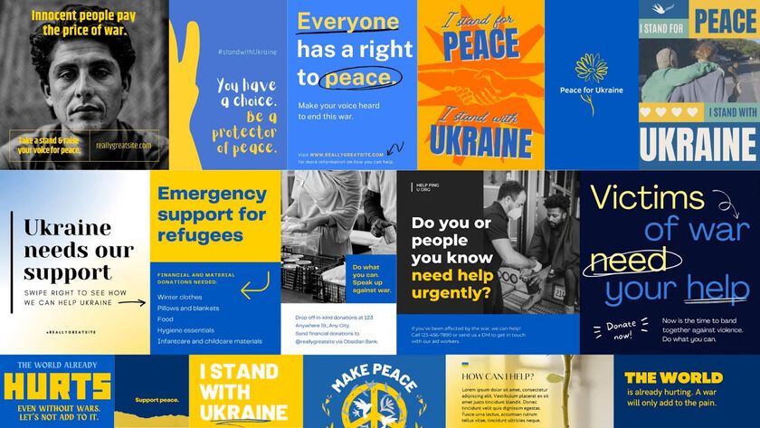 Шаблони Canva на підтримку України