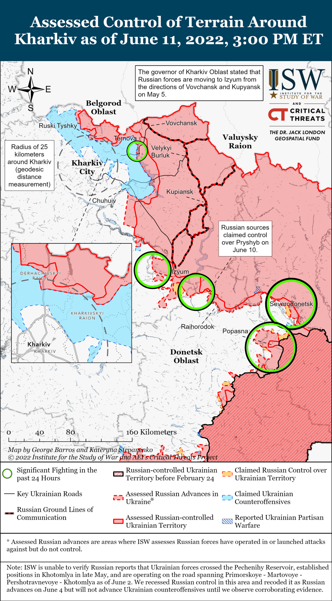 Окупанти штурмують населені пункти біля Ізюма, намагаючись відновити наступ на Слов'янськ і Сіверськ – ISW