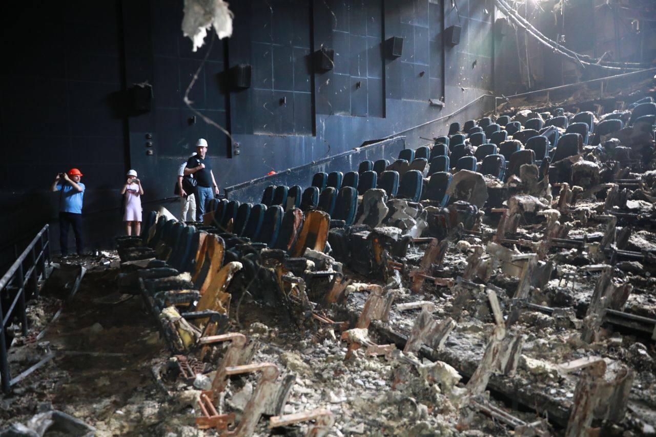 Зал кинотеатра выгорел дотла