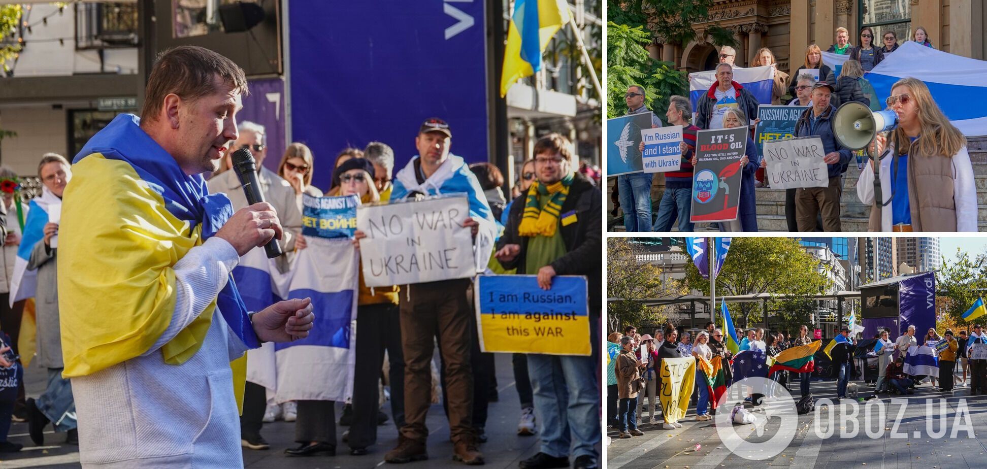 В 30 странах мира в день России устроили акции против вторжения в Украину. Фото и видео