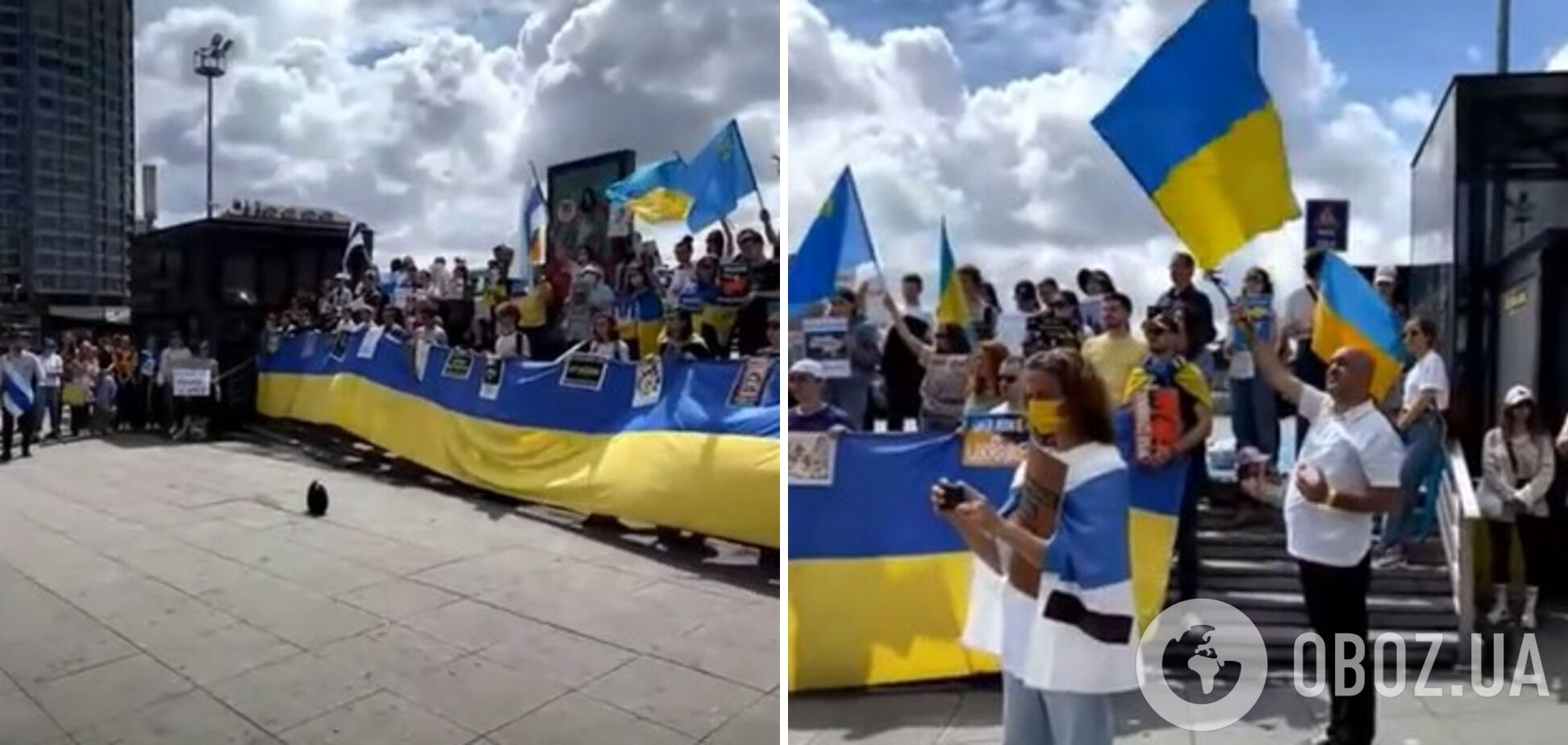 В 30 странах мира в день России устроили акции против вторжения в Украину. Фото и видео