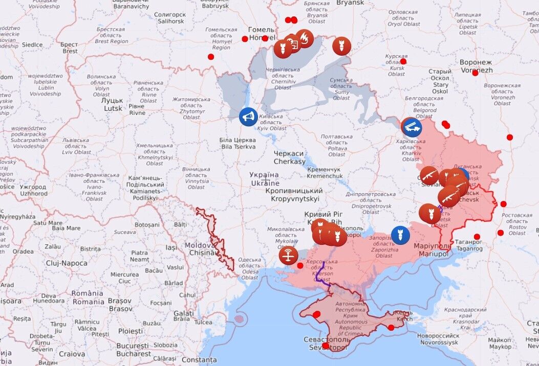 Карта війни в Україні