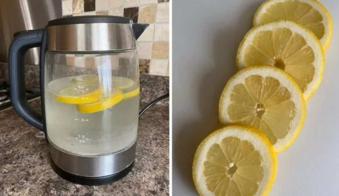 Как отмыть чайник лимоном