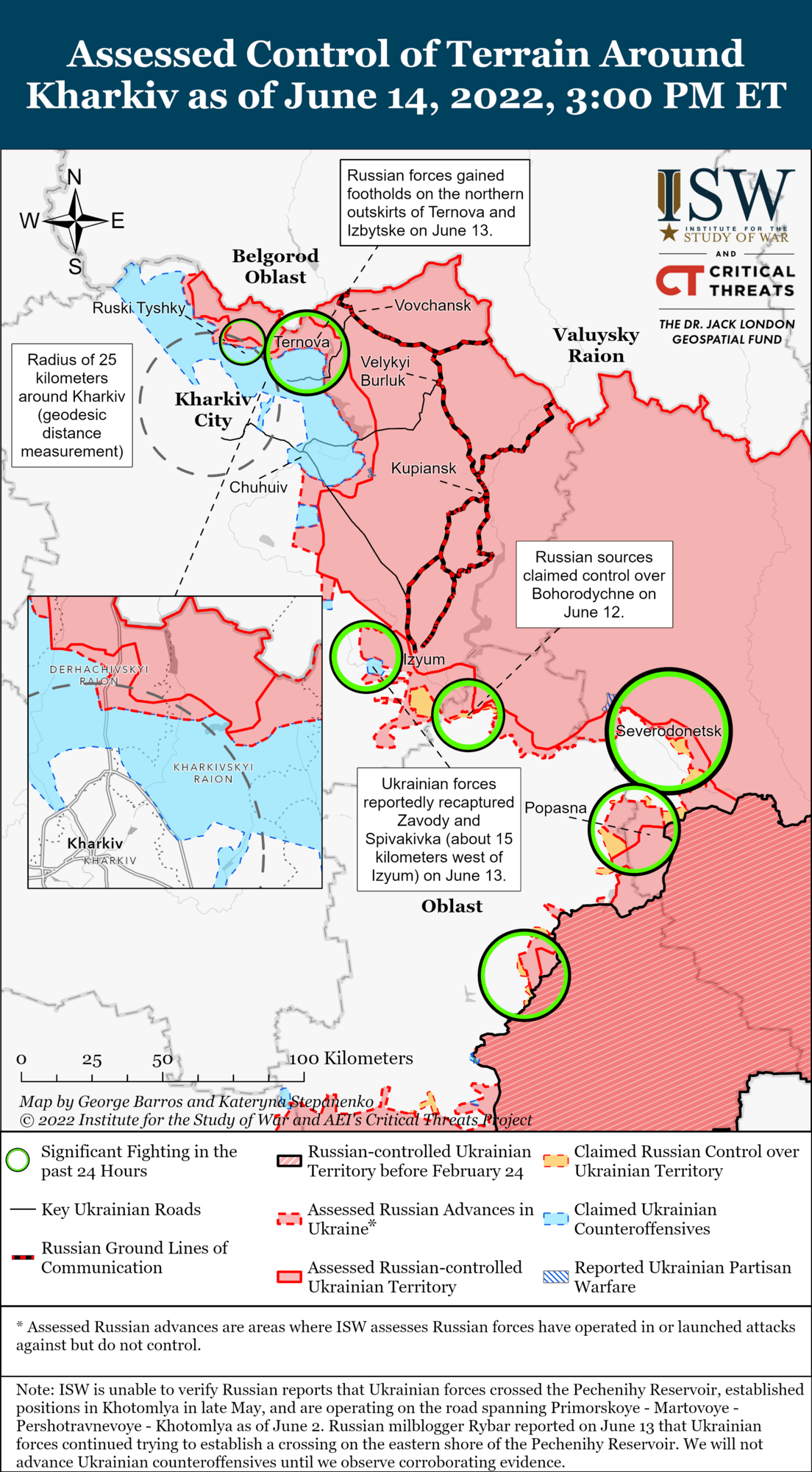 Війська РФ продовжили наступальні операції з витіснення ЗСУ на північний схід від Харкова
