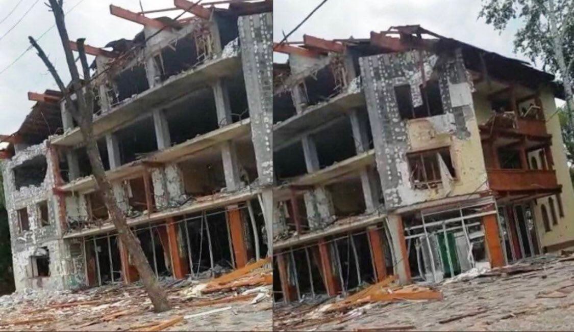 Российские военные разрушили одну из лучших гостиниц Святогорска