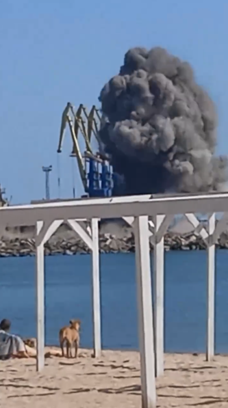 Взрыв в порту Бердянска