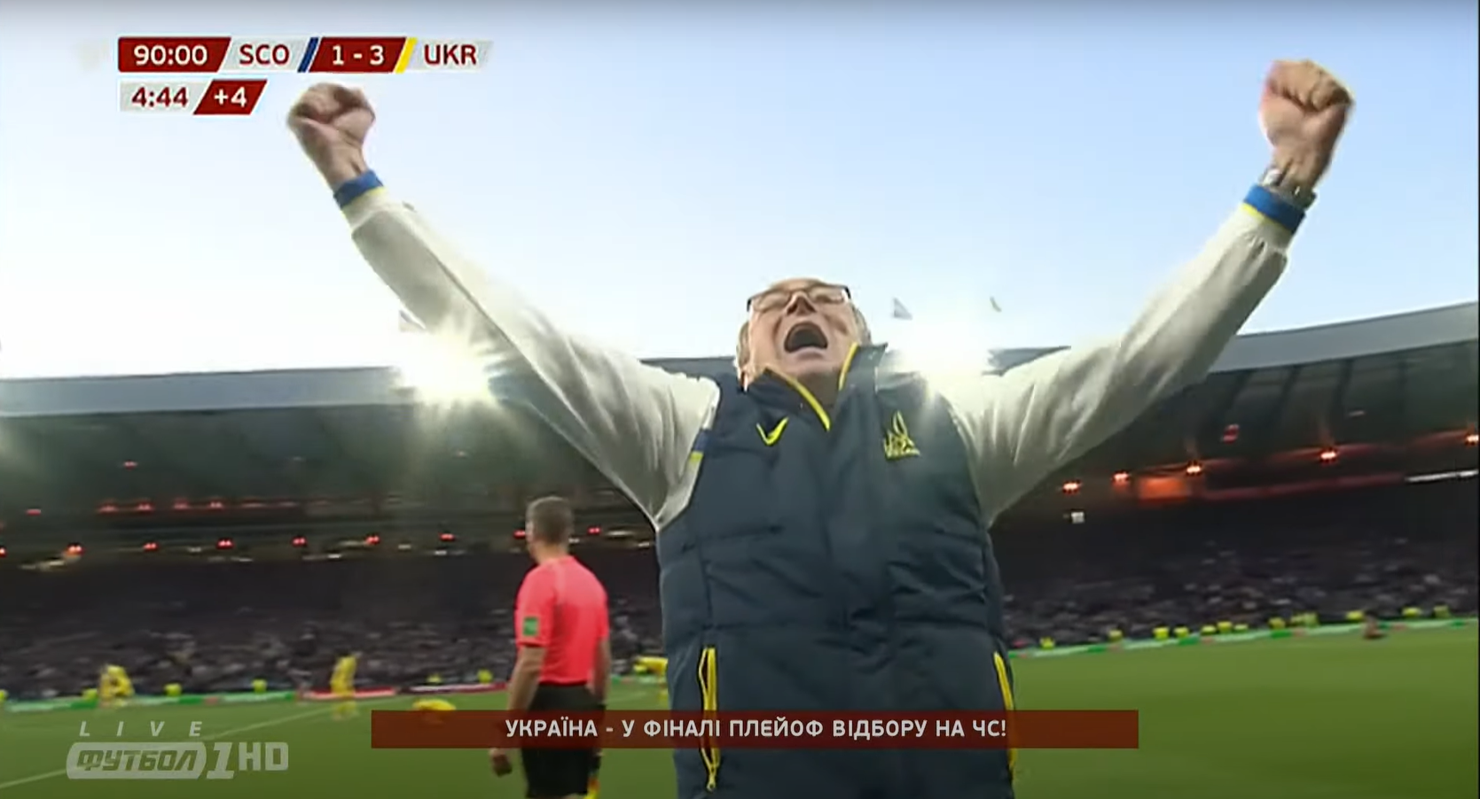 Эмоции Петракова после победы над Шотландией.