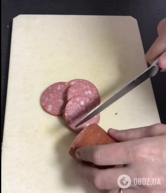 Нарезпние колбасы для салата