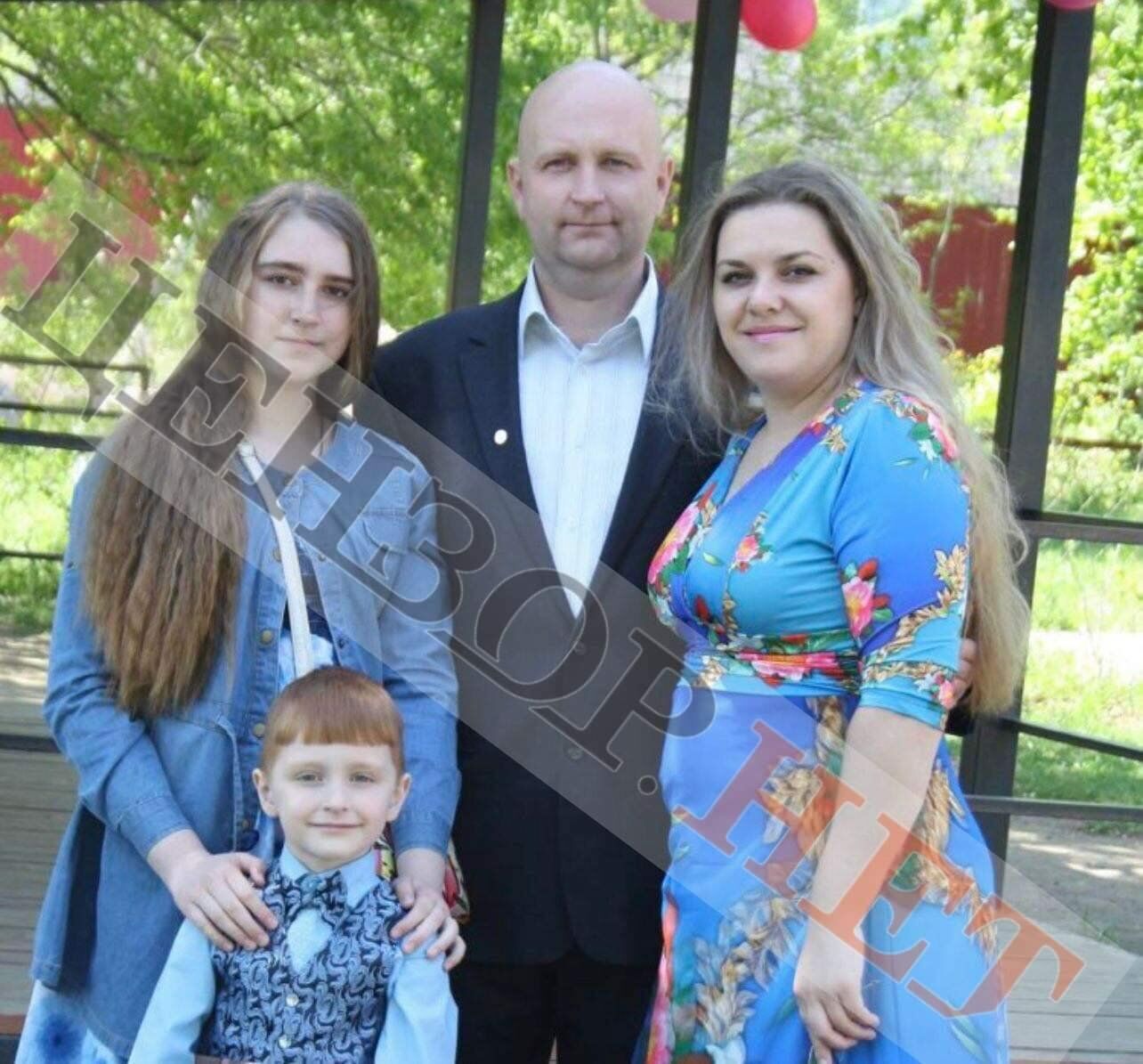 Майор Федорчуков с семьей.