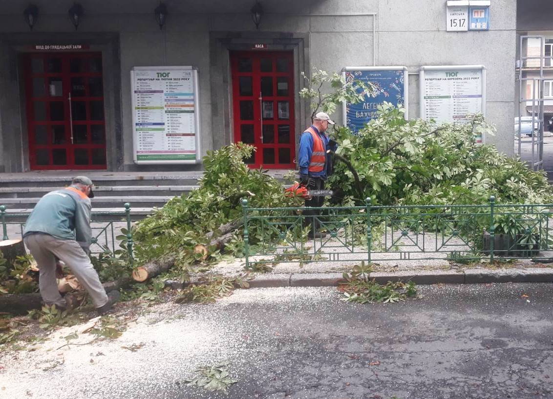 Наслідки грози в Києві.