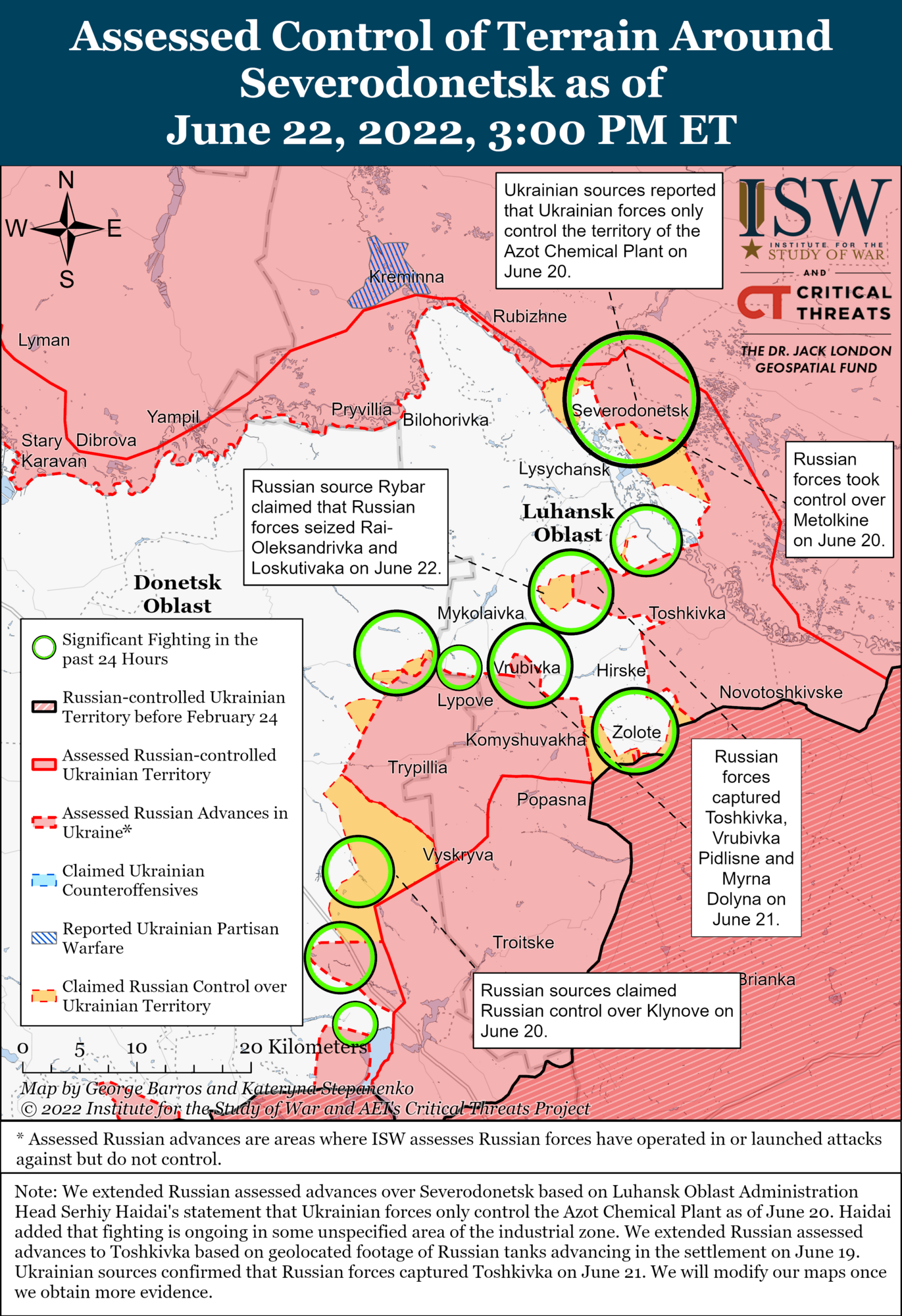 Войска РФ пытаются воспрепятствовать передвижению ВСУ к Лисичанску