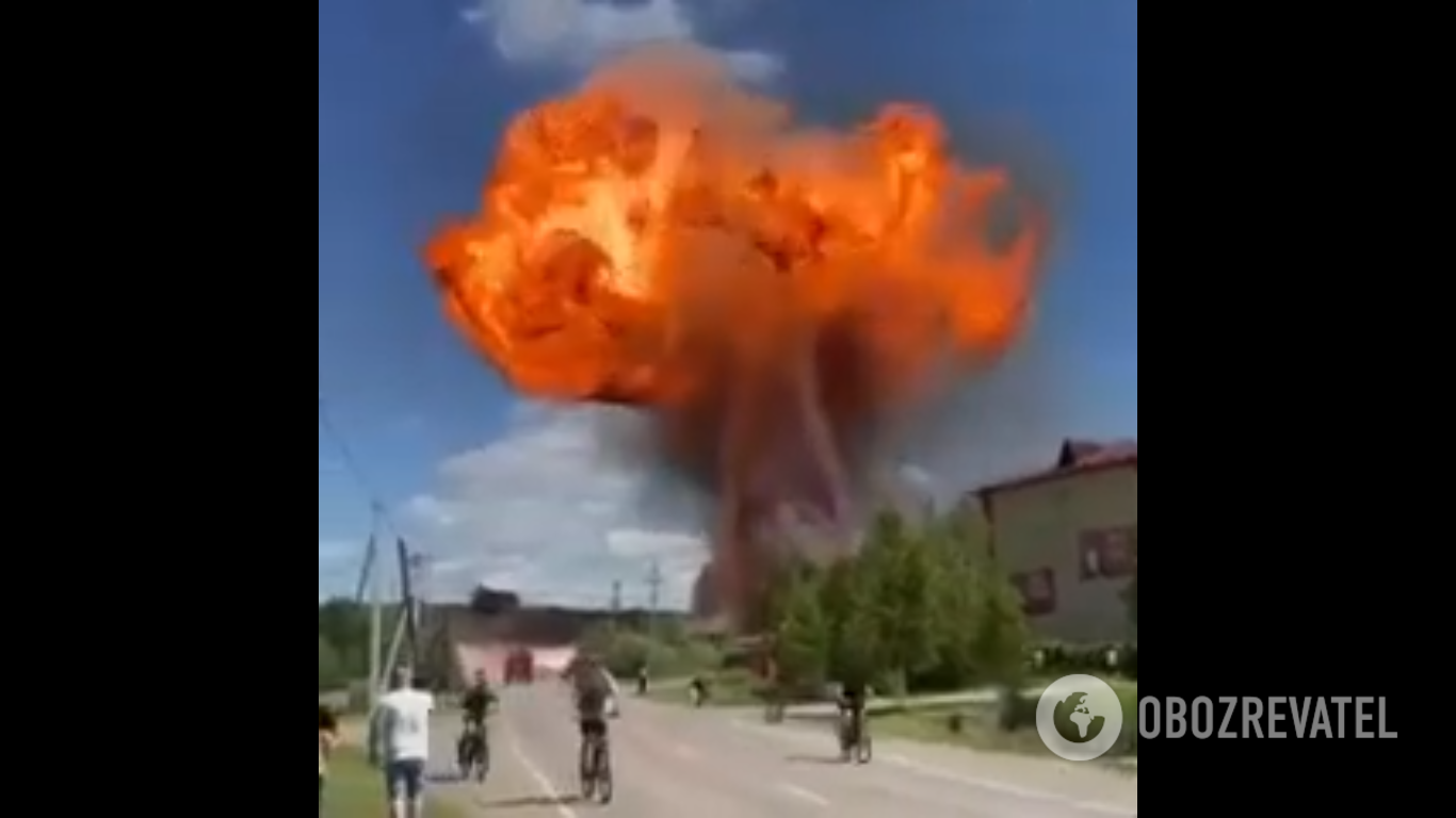 В России на автозаправке взорвалась цистерна с газом
