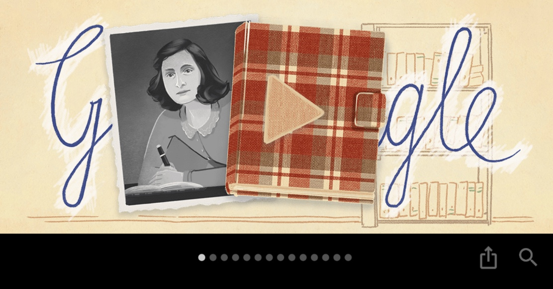 Google присвятив дудл трагічному щоденнику жертви Голокосту Анни Франк