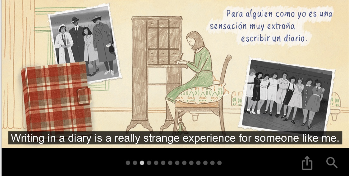 Google посвятил дудл трагическому дневнику жертвы Холокоста Анны Франк