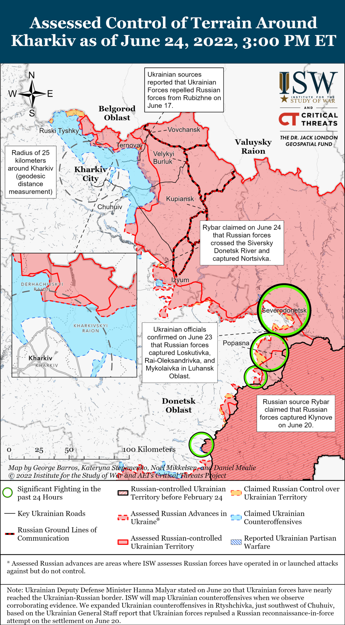 Войска РФ провели безуспешные наступления западнее Изюма и севернее Славянска