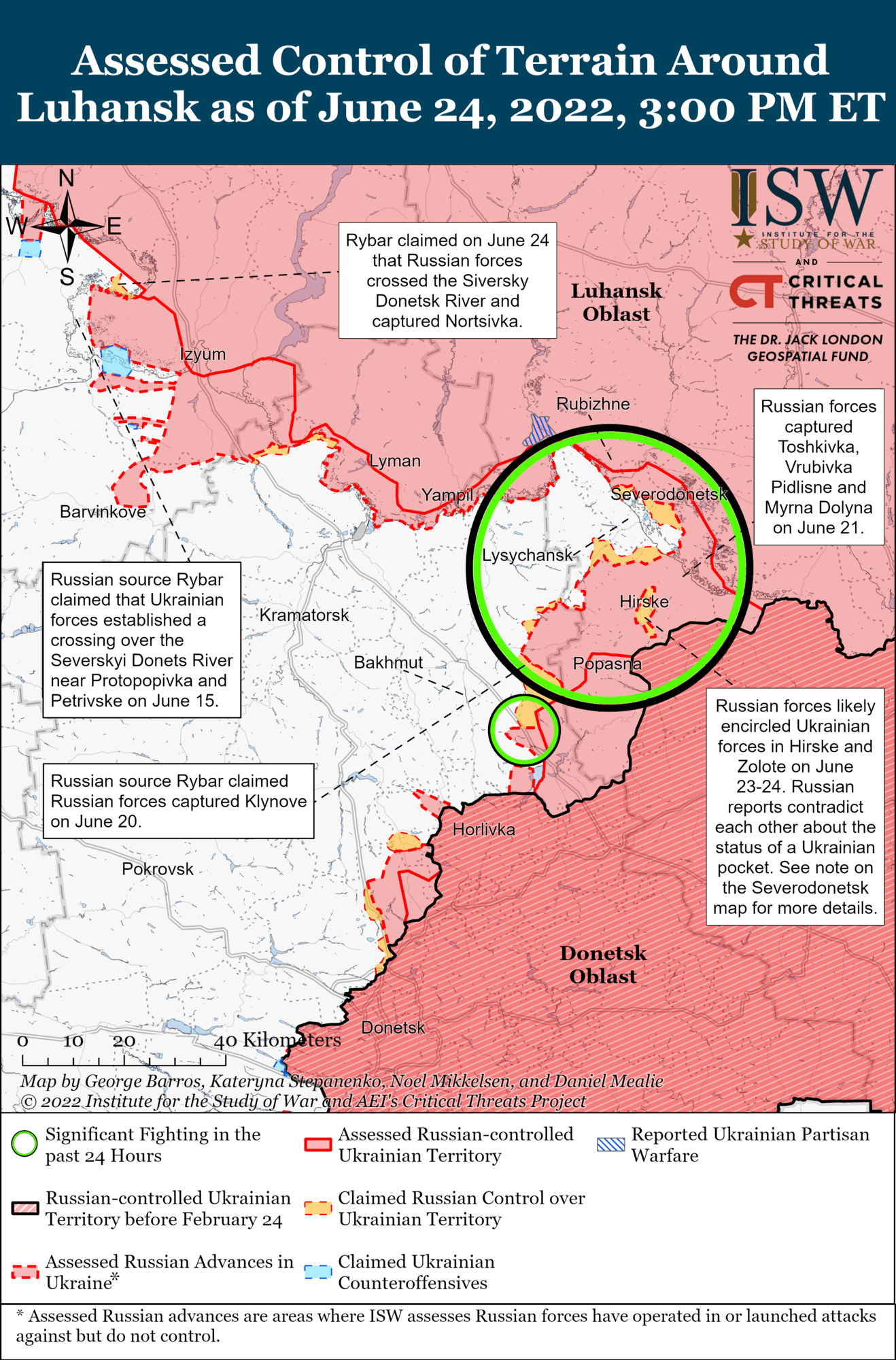Війська РФ спробують оточити Лисичанськ – ISW