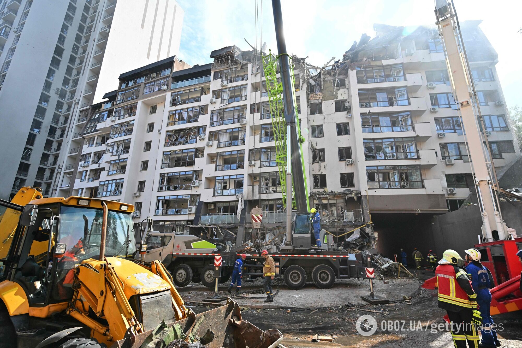 Разбомбленный дом в Киеве